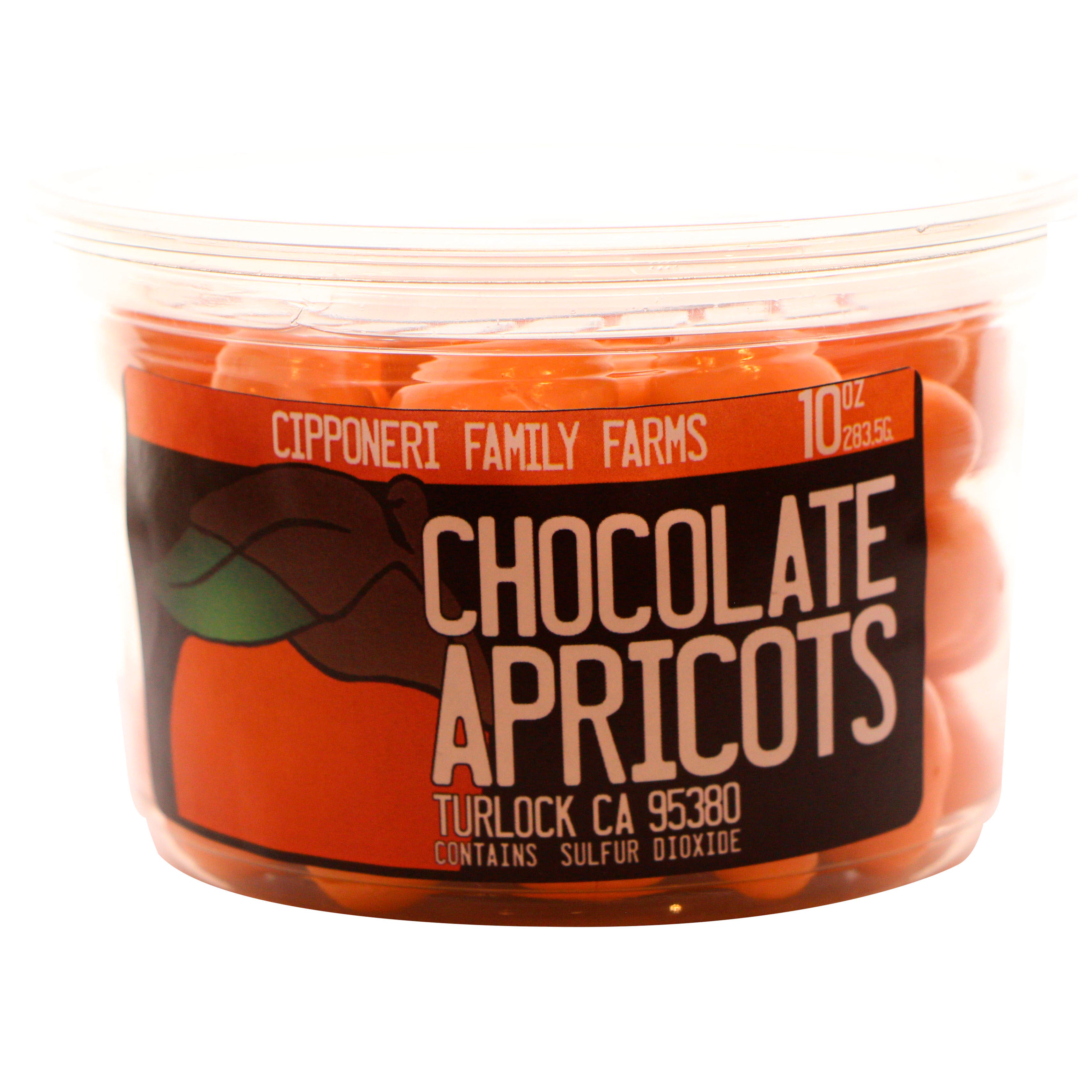 Chocolate Covered Apricots container