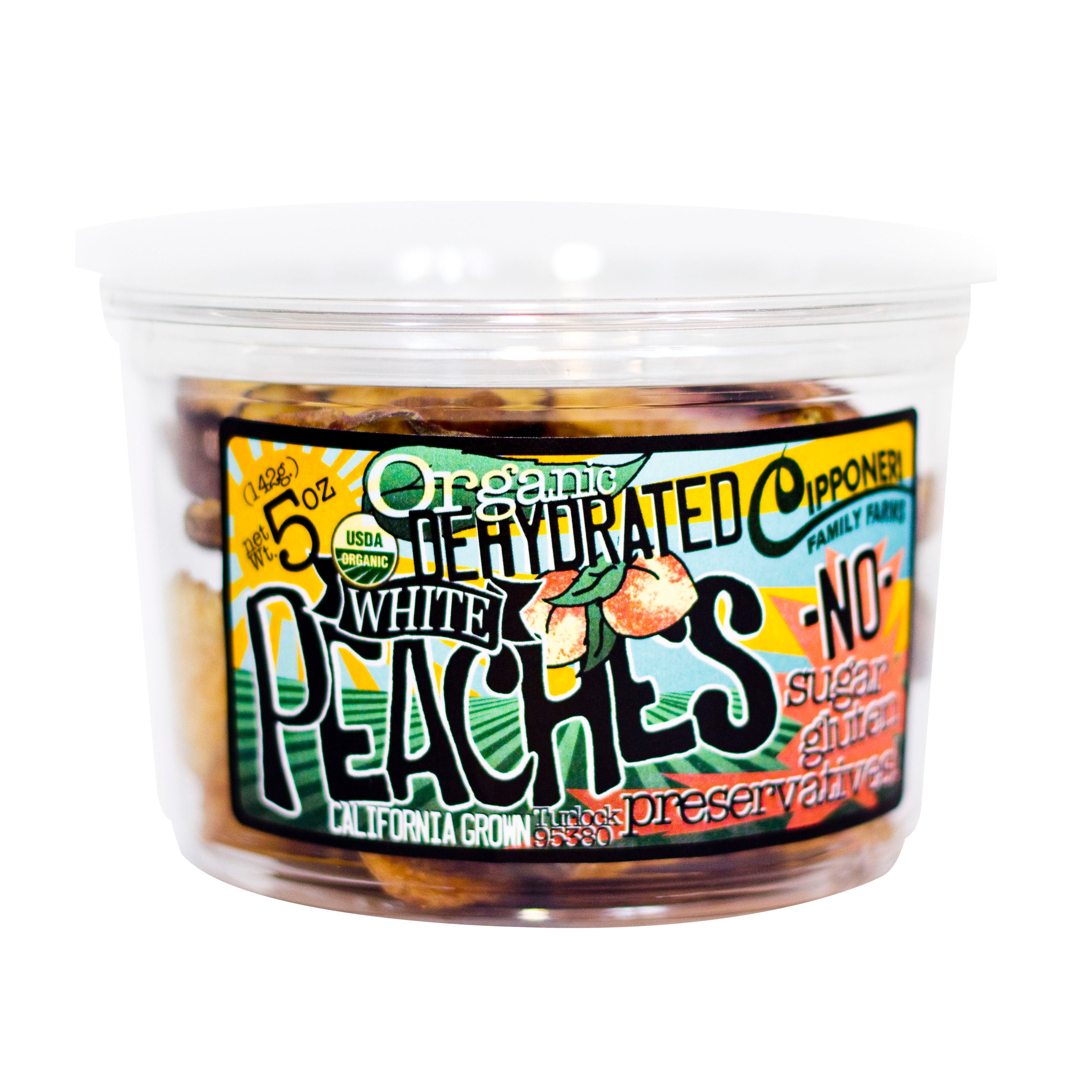 Dehydrated White Peach Container