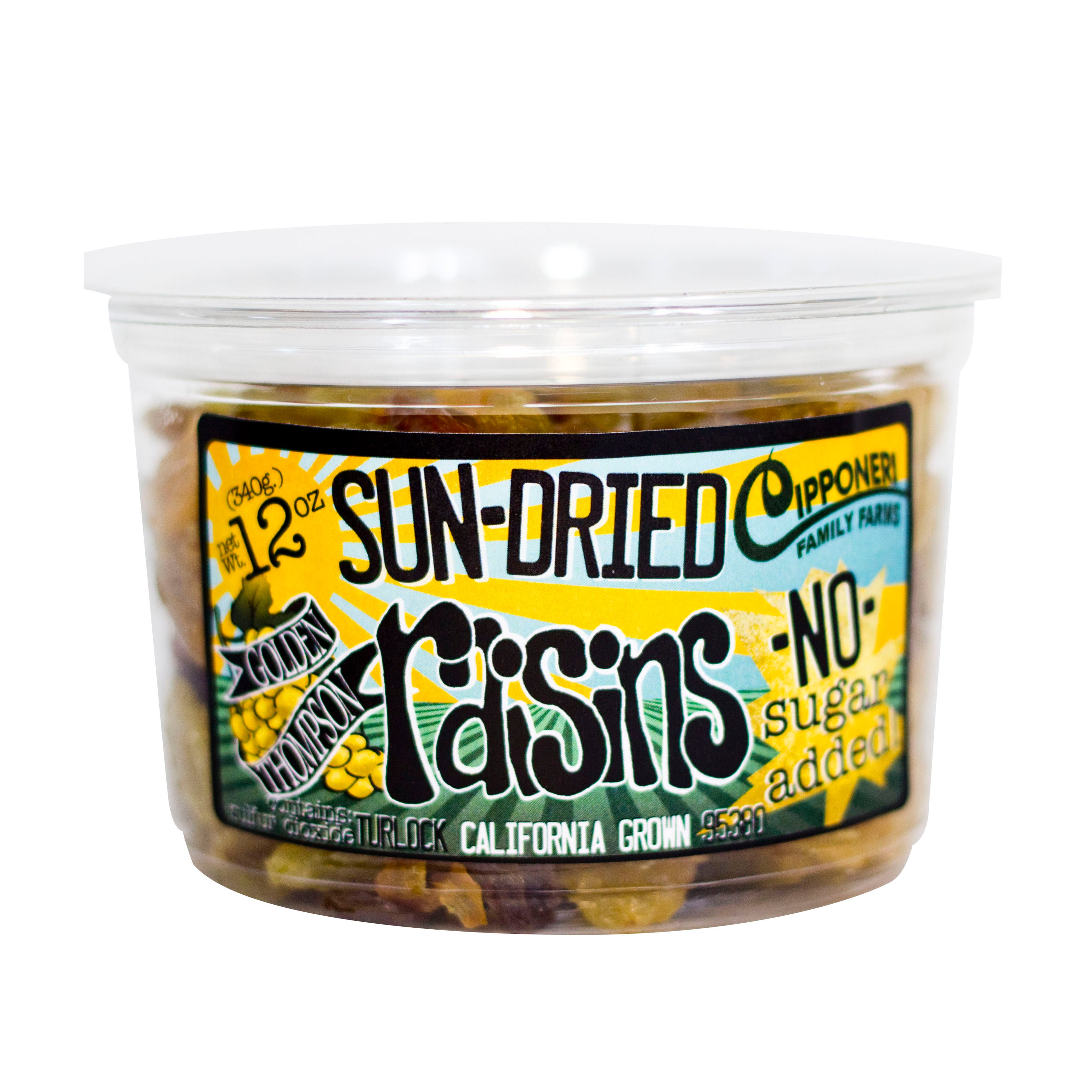 Sun Dried Golden Thompson Raisin Cont