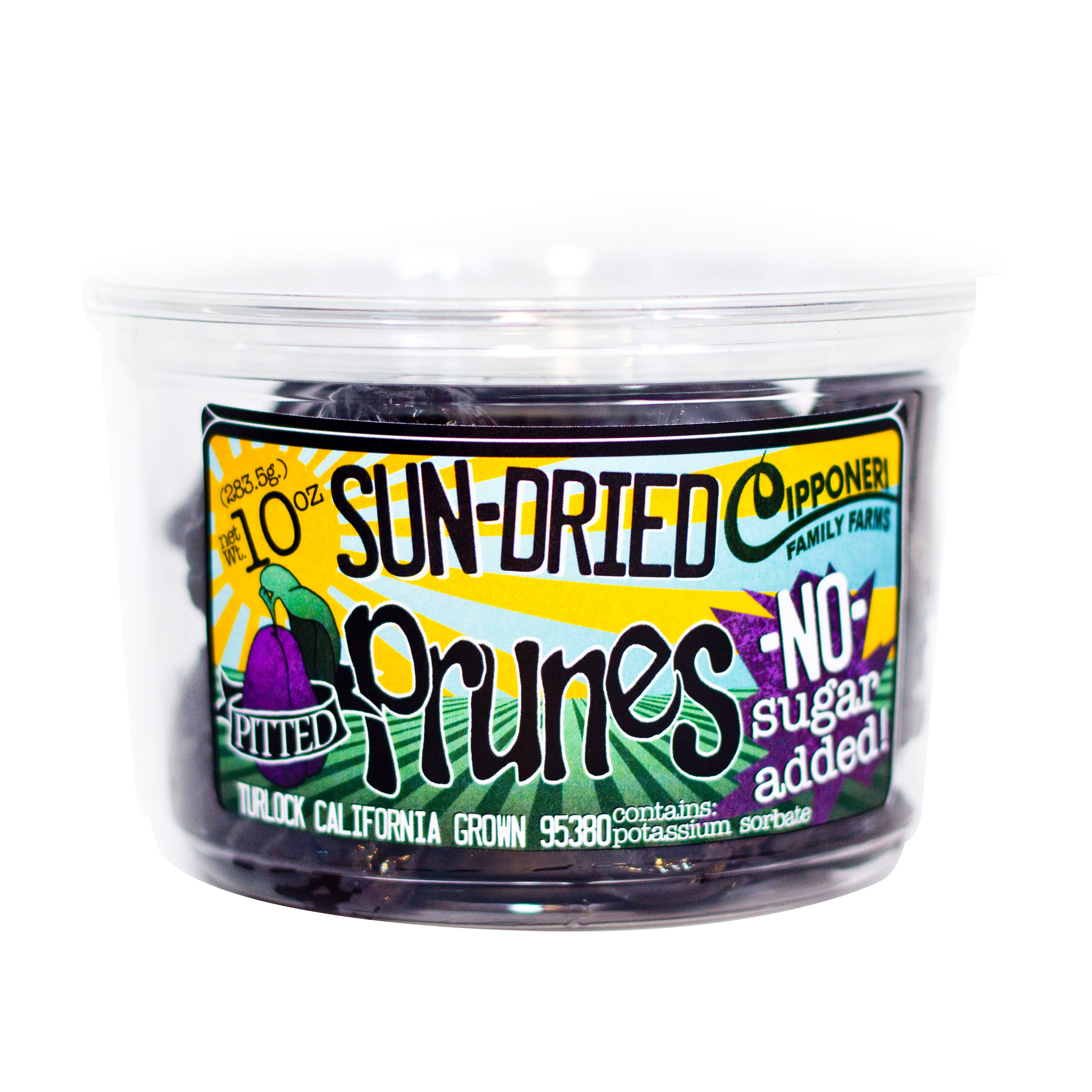 Sun Dried Whole Pitted Prunes Cont