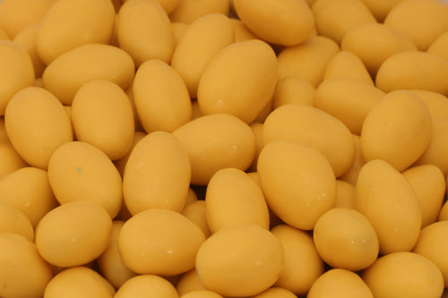 Our premium almonds coated in a lemon chocolate confection.