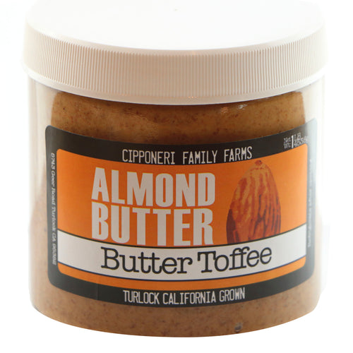 Our Fresh Butter Toffee Almonds ground in to a creamy delicious butter.