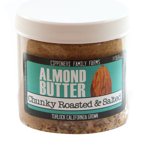 Our premium roasted and salted almonds ground into a chunky butter.