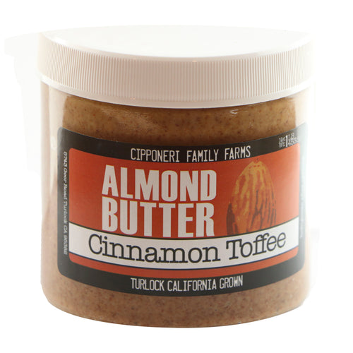 Our fresh cinnamon toffee almonds ground into this sweet almond butter.