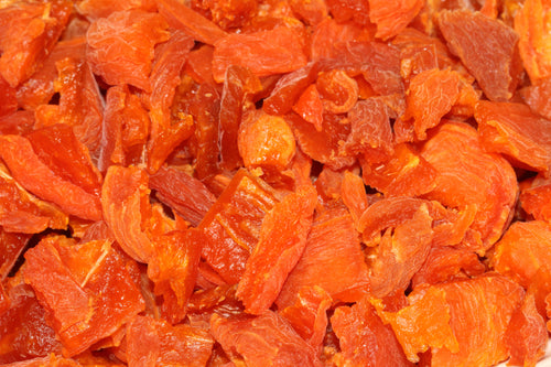 Sun dried diced California Apricots.