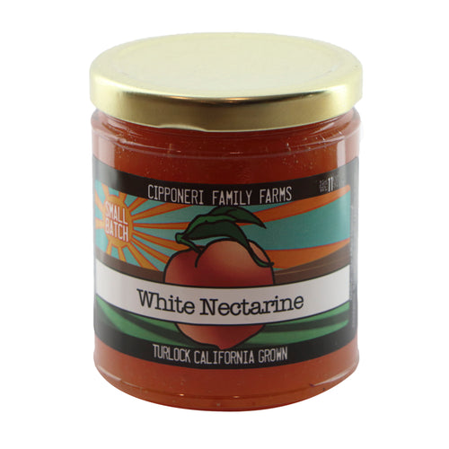 Our small batch homemade white nectarine jam