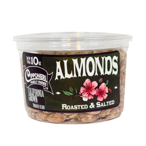 Our premium almonds roasted and salted.