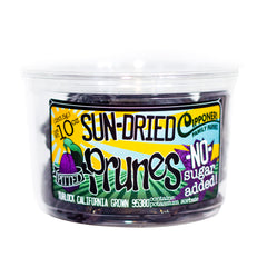 Sun Dried whole pitted prunes.